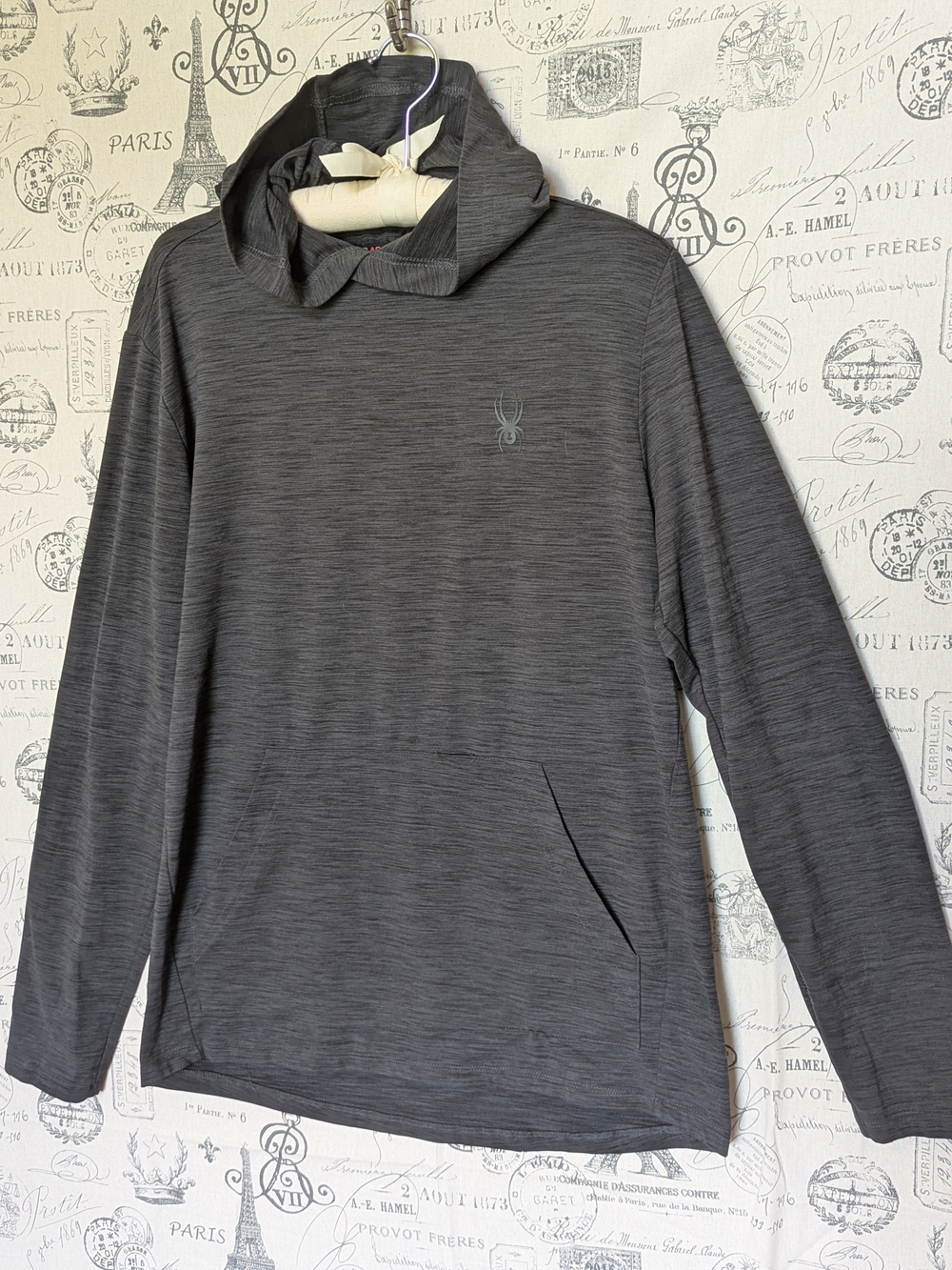 Spyder Dark Gray Lightweight Performance Hoodie -Size Medium